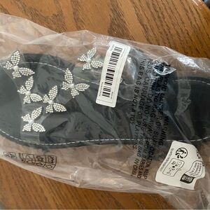 Elegant Black Sandals with Rhinestone Accents